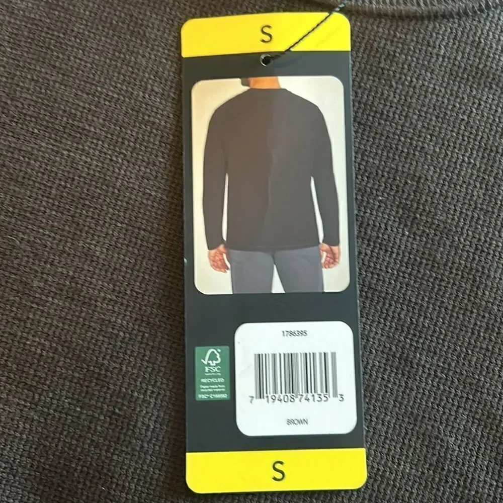 NEW Banana Republic Mens Brown Waffle Knit Crewneck Shirt